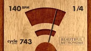 140 BPM 1/4 Wood Metronome HD