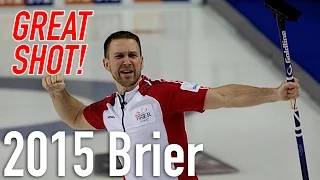 Brad Gushue -  Runback Winner vs Alberta - 2015 Tim Hortons Brier