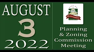 City of Fredericksburg, TX - Planning and Zoning Meeting - Wednesday, August 3, 2022