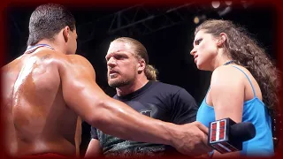 Stephanie sets the records straight for Triple H and Kurt Angle: RAW IS WAR, Aug. 07, 2000