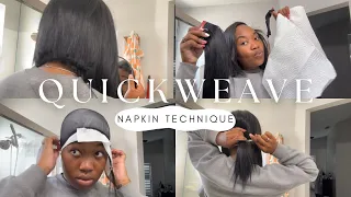 QUICKWEAVE BOB WITH LEAVE OUT DIY | BEGINNER FRIENDLY SUPER EASY | BEAUTY ON A BUDGET