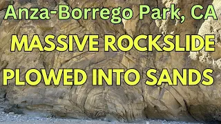 What Happens When A HUGE Rockslide Plows Into Sandy Beds? Folds Of Anza-Borrego State Park, CA