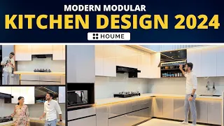 Modular Kitchen tour video for 2024 I Modern modular kitchen design ideas in hindi - #houmeindia