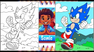 Coloring Sonic the Hedgehog in Under 5 Minutes