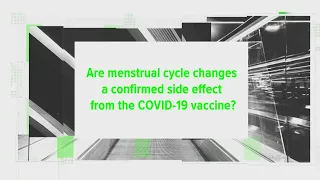 Are menstrual cycle changes a confirmed side effect from the COVID vaccine?