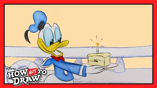 Donald Duck Cartoon Comes to Life 🖊️ | Donald Duck | How NOT to Draw | @disneychannel