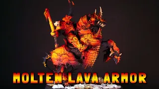 How to paint Molten Lava Metal Armor - Slaves to Darkness Varanguard #warhammer40k #ageofsigmar