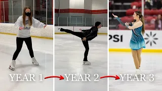 FROM COMPLETE BEGINNER TO PREPARING FOR NATIONALS | 3 year figure skating progress!