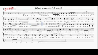 What a wonderful world - Flauto dolce - Note Spartito - Karaoke - Canto - Musica