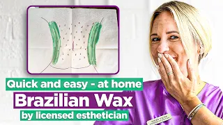 At Home Brazilian Wax Tutorial | Step-by-Step Guide | Waxing positions demo for best results