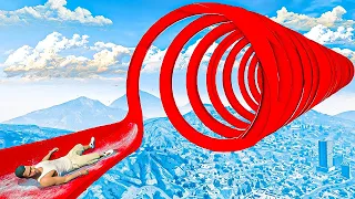 I found a 1000+ G force waterslide in GTA 5