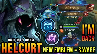 Helcurt is Back!! New Emblem = Auto SAVAGE!! - Build Top 1 Global Helcurt ~ MLBB