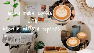 how i make coffee with breville barista express | relaxing video