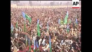 Thousands of Pakistanis took part in mass rallies in two different cities on Sunday, expressing ange