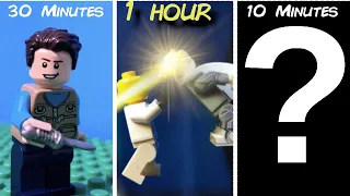 Lego Stop Motion in 10 Minutes, 40, and 1 Hour w/collaboration @a-brickanimations8879