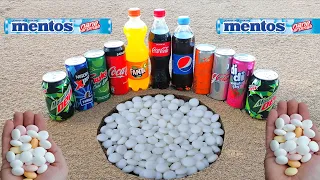 Experiment Coca Cola Fanta Pepsi Red Bull Fruko Mountain Dew Didi Vs Mentos Underground