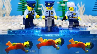 Lego Police Prison Break Ep. 28: Ice Jail - Lego Stop Motion Animation - Brick Rising