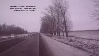 Момент ДТП с тремя погибшими, Ульяновская область