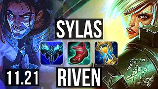 SYLAS vs RIVEN (TOP) | Rank 4 Sylas, Godlike, Rank 16 | BR Challenger | 11.21