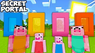 Peppa Pig CHOOSE SECRET PORTAL In Minecraft
