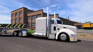 Hauling Heavy Steel - (Peterbilt 386) - CAT Power - American Truck Simulator