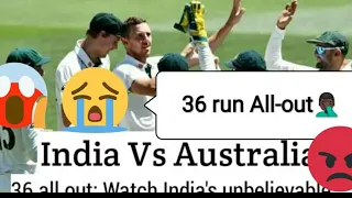 India 36 All Out.|| Ind Vs Aus || Lowest Score in The History of Test Cricket by India.