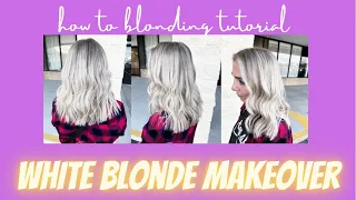 BLONDE TUTORIAL| TAKE A BLONDE TO A WHITE BLONDE USING BABYLIGHTS| IN DEPTH + EASY TECHNIQUE