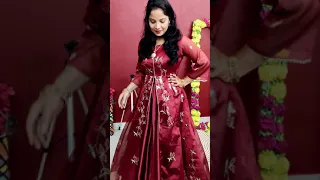 Convert Old Saree Into Stylish Dress / Designer Outfit From Old Sare / #shorts