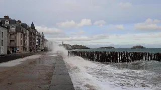 Grande marée - 4 mars 2022 - Saint-Malo le Sillon