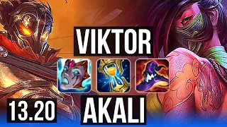 VIKTOR vs AKALI (MID) | 12/1/13, Legendary, 700+ games, 900K mastery | KR Diamond | 13.20