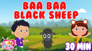 Baa Baa Black Sheep Poem | 30 Min Non Stop | Nursery rhymes & Kids songs | Bumcheek TV