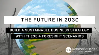 Build a Sustainable Business Strategy: 4 Foresight Scenarios - The Future in 2030 by Rohrbeck Heger