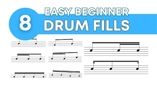 8 Easy BEGINNER Drum Fills | Play-Along Workout