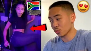 DJ UNCLE WAFFLES 😍🇿🇦 Trigger Sneeze Amapiano Dance Challenge AMERICAN REACTION! South Africa 🇿🇦