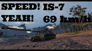 IS-7 Field Modification on Sandbox, full speed setup, top speed 69 km/h!