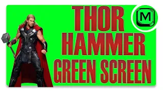 Green Screen  Thor Catching Thor’s Hammer