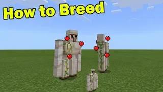 How to BREED Iron Golems in Minecraft PE (Small Golem Addon)