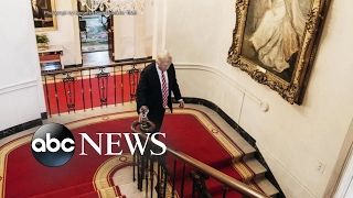 Trump redecorates White House with gold walls, chandelier