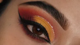 sunset eye makeup tutorial for hooded eyes | mariyam&suzen