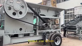 80 tons per hour mobile diesel jaw crusher with screen