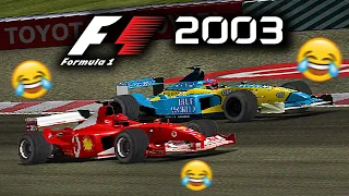 Playing F1 2003 but it's 20 YEARS LATER