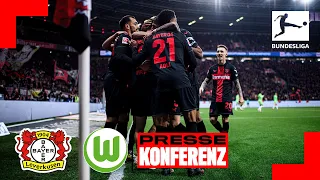 Bayer 04 Leverkusen schlägt VfL Wolfsburg 2:0 | PK mit Alonso und Kovac | Bundesliga, 25. Spieltag