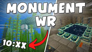 THE FASTEST RUN EVER USING MONUMENT??? (World Record Minecraft Speedrun)