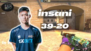 【insani POV】(39-20) mirage FACEIT ranked avg ELO: 3000 | Sep 9, 2023