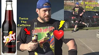 Running A 6 Minute Mile After Chugging a "15 Year Old" JOLT Cola (Twice The Caffeine) | L.A. BEAST