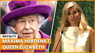 Koningin Máxima staat in VS stil bij dood Queen: ‘We zijn haar dankbaar’