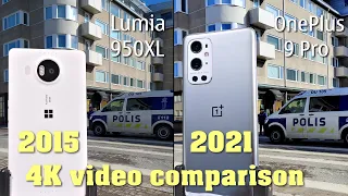 OnePlus 9 Pro vs. Lumia 950 XL - 4K video comparison