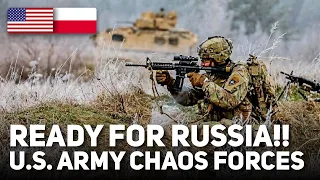 Russia Panic!! US Army's Chaos Forces Conducts Armed Combat with M2 Bradley in Poland