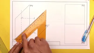 Proyección diédrica de un punto en el espacio