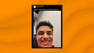 Daniel Ricciardo tweets Lando Norris has large cojones